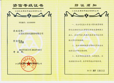26-3A资信等级证书